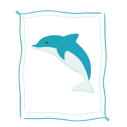 Logo du niveau dauphin chez les Petits nageurs à Gerpinnes